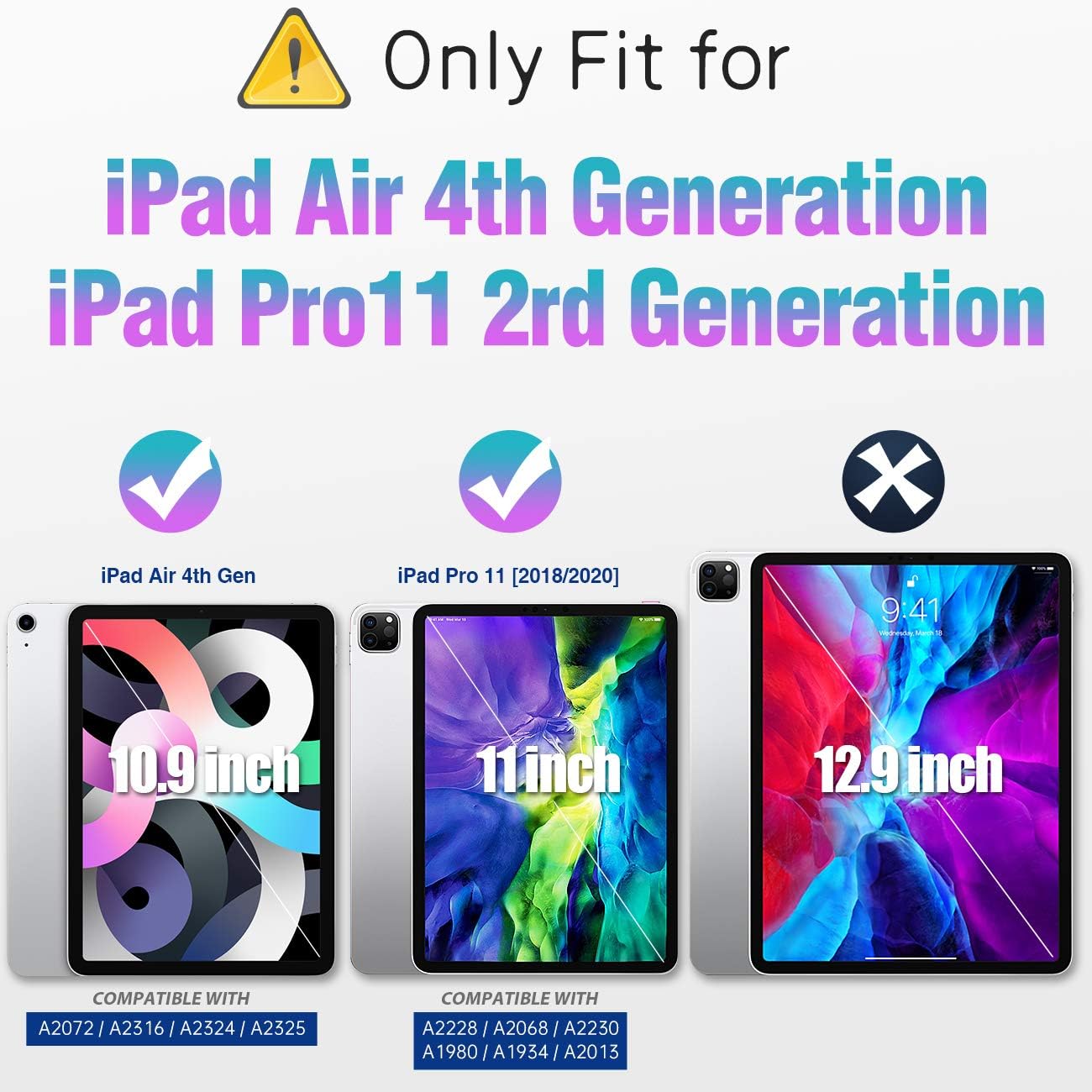 SEYMAC Case for iPad Air 5th/4th Generation 10.9 inch, for iPad Pro 11 inch - Image 3