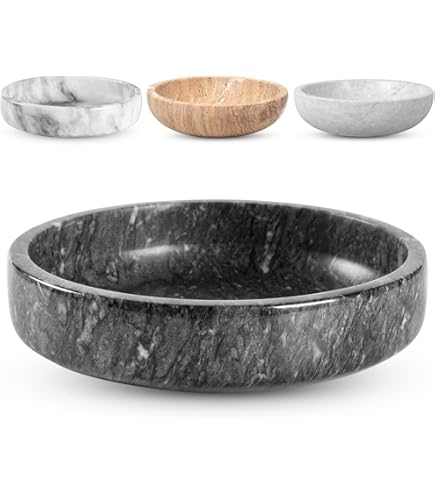 XIOFU Handmade River Stone Decorative Bowl - 4-6 Inch Natural Pebble Serving Dish Or Jewelry Tray (Brown) - View #7