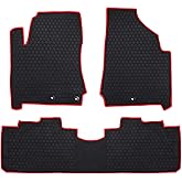 San Auto Car Floor Mat Rubber Custom Fit for Cadillac SRX 2019 2018 2017 2016 2015 2014 2013 2012 2011 2010 Black Red Auto Floor Liners All Weather Heavy Duty Odorless