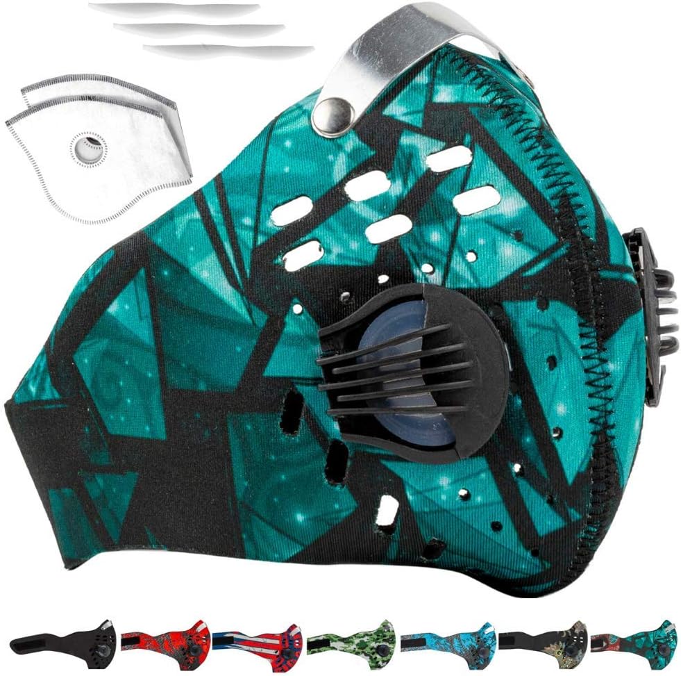 Axsyon Dust Mask- Sports & Lifestyle Face Mask- 3 Filters & 2 Valves Included. Suitable for Woodworking, Outdoor Activities. N95