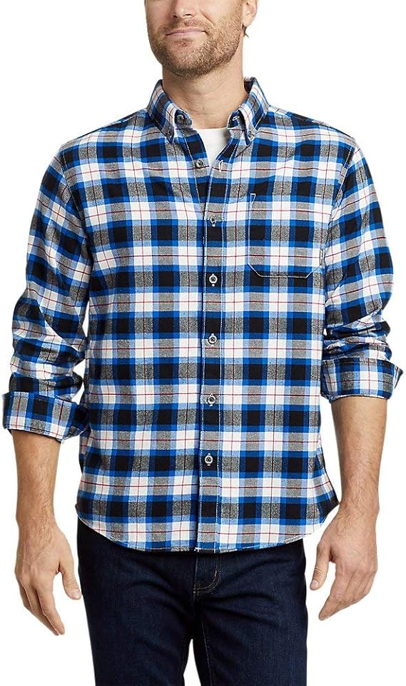 Eddie Bauer Men's Eddie's Favorite Flannel Classic Fit Shirt Plaid