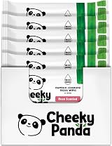 The Cheeky Panda Bamboo Face Cleanser Wipes Rose Scent 6 Packs 25