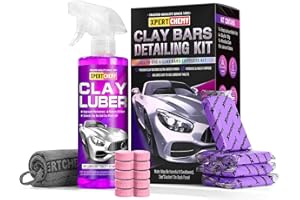 XPERTCHEMY Car Clay Bars Auto Detailing 4 Pack 400g(4x100g) and Clay bar Lubricant Tablets 10 Pack(1pcs=16 oz) Clay bar kit, Spray Bottle and Microfiber Towel for Car Detailing