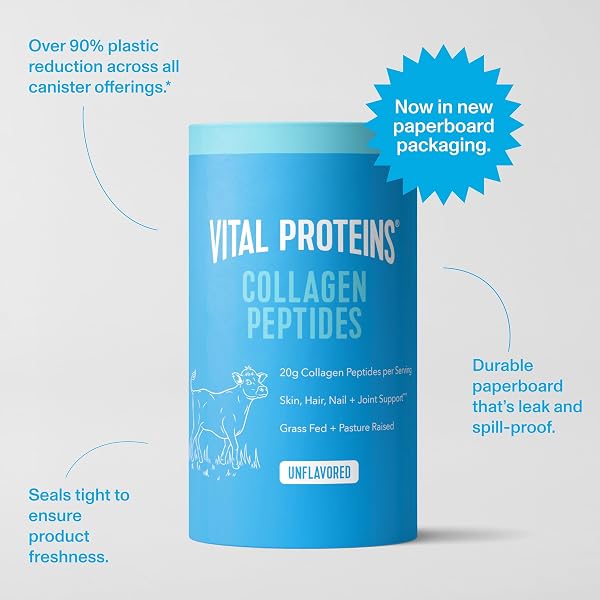 VITAL PROTEINS COLLAGEN PEPTIDES POWDER – SUPPORTS HAIR, NAIL, SKIN, BONE & JOINT HEALTH, UNFLAVORED, COLLAGEN PROTEIN 9.33 OZ