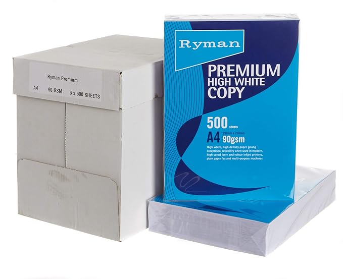 Ryman Multi Premium Paper A4 100gsm 500 sheets Box of 4 Amazon.co.uk