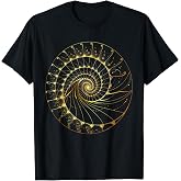 Fibonacci Spiral Ratio Mathematicians Sacred Geometry T-Shirt