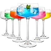 BGTTI Martini Glasses Set of 6 8Oz Coupe Cocktail Glasses Hand Blown Premium Crystal Cocktail Glass for Bar Perfect for Bar, Cocktails, Martinis, Margaritas, Parties