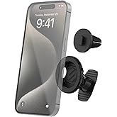 Scosche MagSafe Car Mount, Magnetic Phone Holder for Car Dashboard & Vent with 360° Rotation, 2-in-1 Cell Phone Mount for iPhone 17/16/15/14/13 & More w/MagicRing Adapter, Compatible with PopSockets
