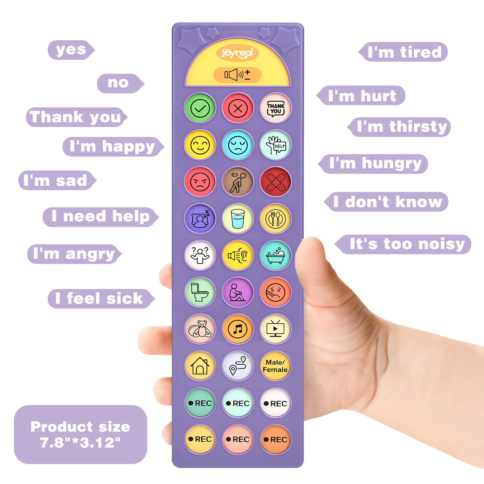 AAC Device for Autism, Joyreal Non Verbal Communication Tools for Speech Therapy & Stroke Rehab. Autism Talking Aids with 6 Programmable Buttons & Adjustable Volume, Autism Toys for Kids and Adults