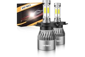 MIFMIA H4 LED Bulbs, 36000LM 900% Brighter, HB2 9003 Bulb 6000K Cool White Interior Lights, IP68 Waterproof Plug-N-Play with Cooling Fan, Pack of 2, License Plate Lights