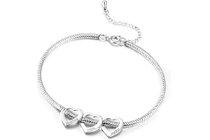 Personalized Grandma Bracelet with Grandkids Names - Custom Made Family Charm Bracelet for Grandmother, Mother, Wife - Gift f