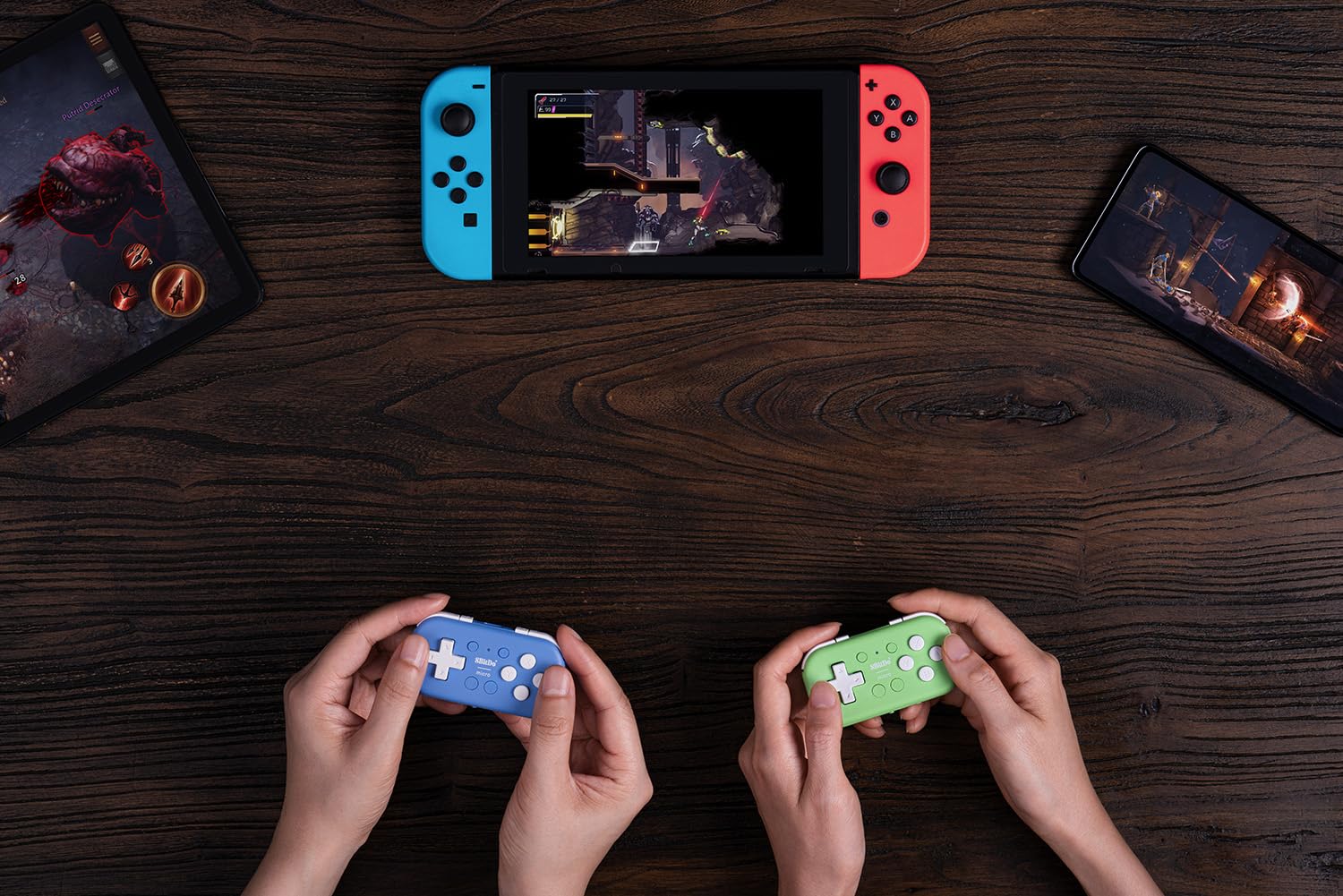 8Bitdo Micro Bluetooth Gamepad Pocket-sized Mini Controller for Switch, Android, and Raspberry Pi, Support Keyboard Mode (Blue) 7