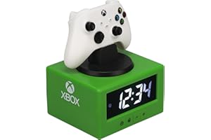 Paladone Xbox Controller Digital Alarm Clock with Night Light Function, Officially Licensed Gaming & Bedroom Décor for Kids, 