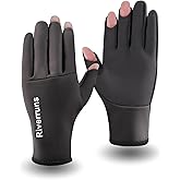Riverruns Neoprene Fishing Gloves, Cold Weather Warm Winter Gloves for Ice Fishing, Photography, Hunting, Outdoor Sports