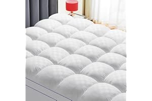 Lunsing King Size Mattress Topper, Extra Thick Pillow Top King Mattress Pad Cover for Back Pain, 6-21 inches Deep Pocket, 78 x 80 inches