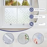 Coavas Window Privacy Film Frosted Brick Pattern 45x300cm view 8