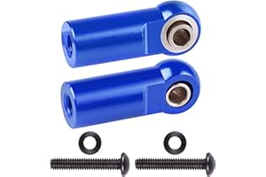 AIMROCK Aluminum Center Brace Bar Rod Ends Ball Cup w/Ball Sets Upgrades ARA320501 for 1/7 Felony Infraction Limitless Mojave 1/8 Kraton Talion Outcast Notorious 6S BLX RC Buggy Car (Blue)
