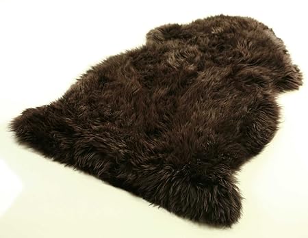 Lammfell Schaffell braun ca. 100 cm waschbar geruchsneutral