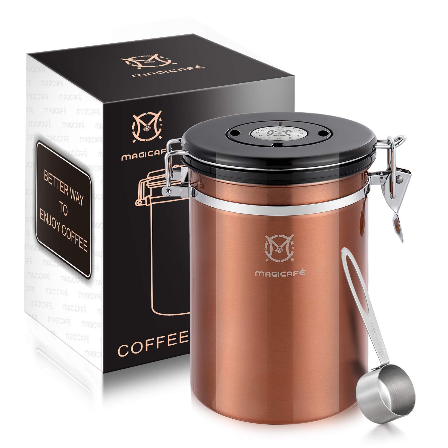 Magicafé Airtight Coffee Bean Container Co2 Valve Airscape Coffee Bean Vacuum