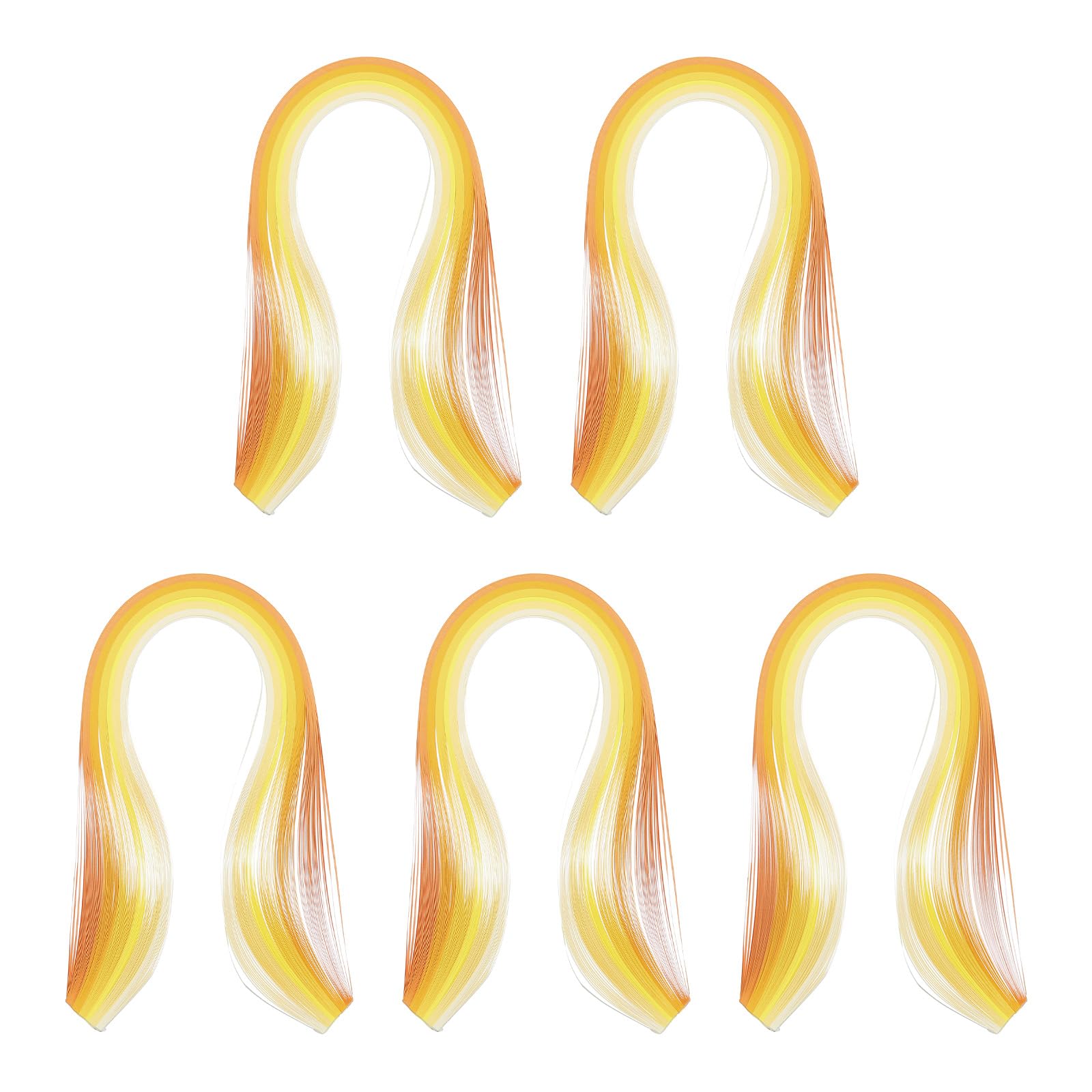 PATIKIL 600pcs Rainbow Quilling Strips Paper 1/8"(3mm) 15" Origami Paper Quilling Strip for Art DIY Hand Craft Christmas, Gradient Light Yellow
