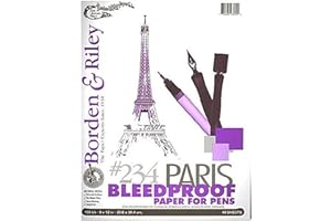 Borden & Riley 9" x 12" #234 Paris Paper for Pens Pad, 108 lb., 30 White Sheets, 1 Pad Each (234S091230)