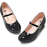 MIXIN Girls Mary Jane Dress Shoes - Princess Ballerina Flats Low Heels for School Party Wedding, Back to School Shoes for Girls (Little Kid/Big Kids)