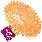 Gnawsome&trade; 4.5&rdquo; Spiky Squeaker Football Dog Toy - Large, Cleans Teeth and Promotes Good Dental and Gum Health for Your Pet, Colors Will Vary,All Breed Sizes