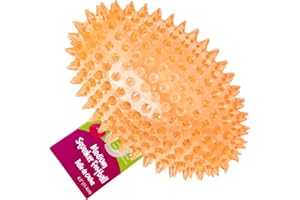 Gnawsome™ 4.5” Spiky Squeaker Football Dog Toy - Large, Cleans Teeth and Promotes Good Dental and Gum Health for Your Pet, Colors Will Vary,All Breed Sizes