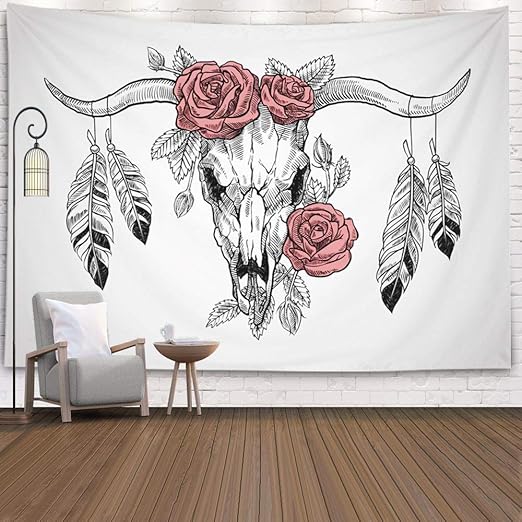 Amazon Com Roolays Home Art Decor Wall Hanging Tapestry Bull