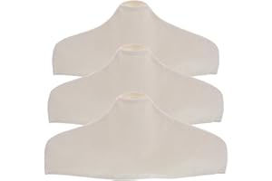 Garneck 3 Pcs Cotton-linen Garment Hanger Covers, Anti-dust Clothes Shoulder Protectors 43x21cm for Closet