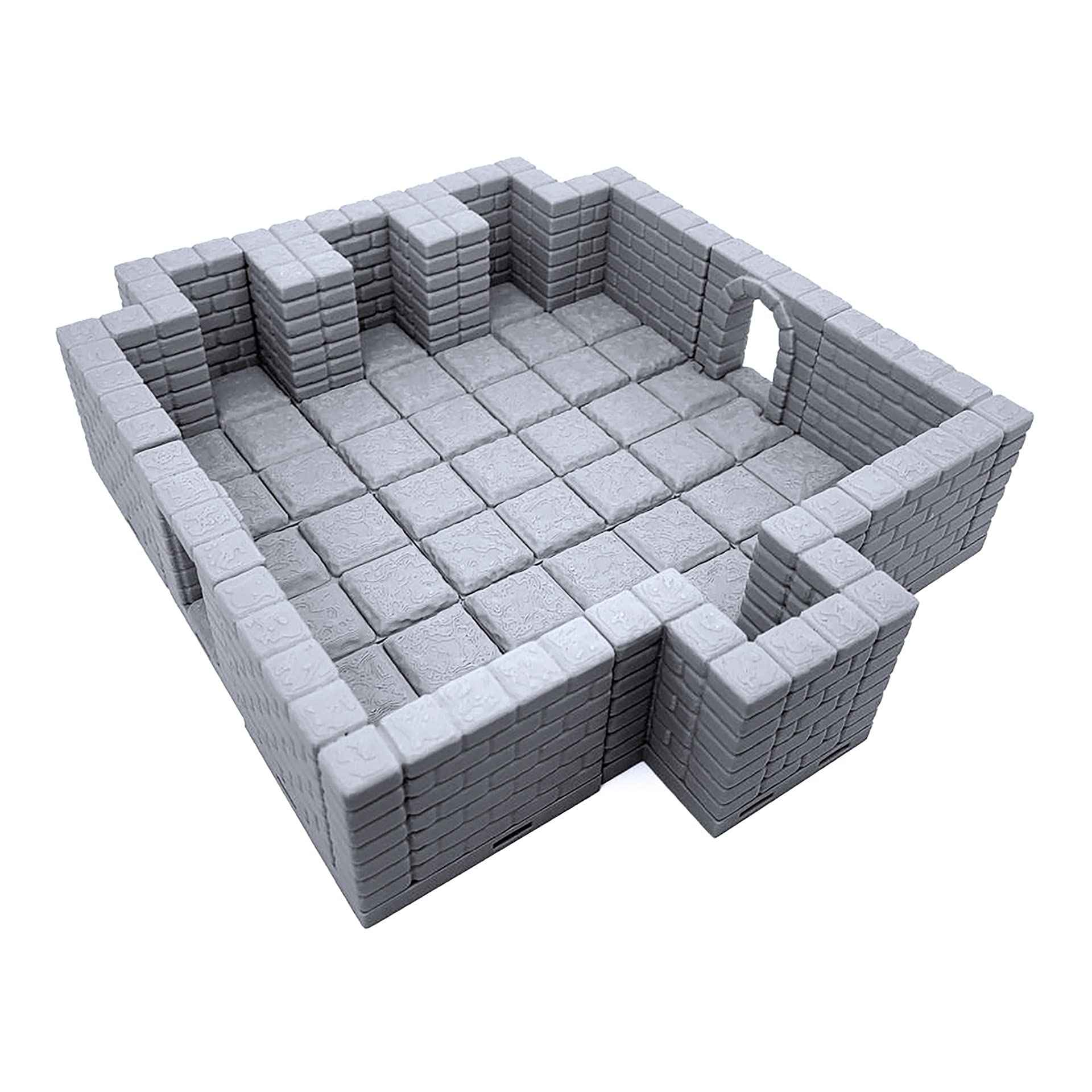 EnderToys Deluxe Locking Dungeon Tiles - Ancient Alcoves, Paintable 3D Printed Tabletop Role Playing Game Terrain Scenery for 28mm Miniatures