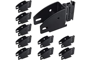 Novelbee 10 Pack E-Track Wood Beam End Socket Brackets with Rotating Hinge,E Track Bracket for 2x4 & 2x6 Wood Beams Fitting i