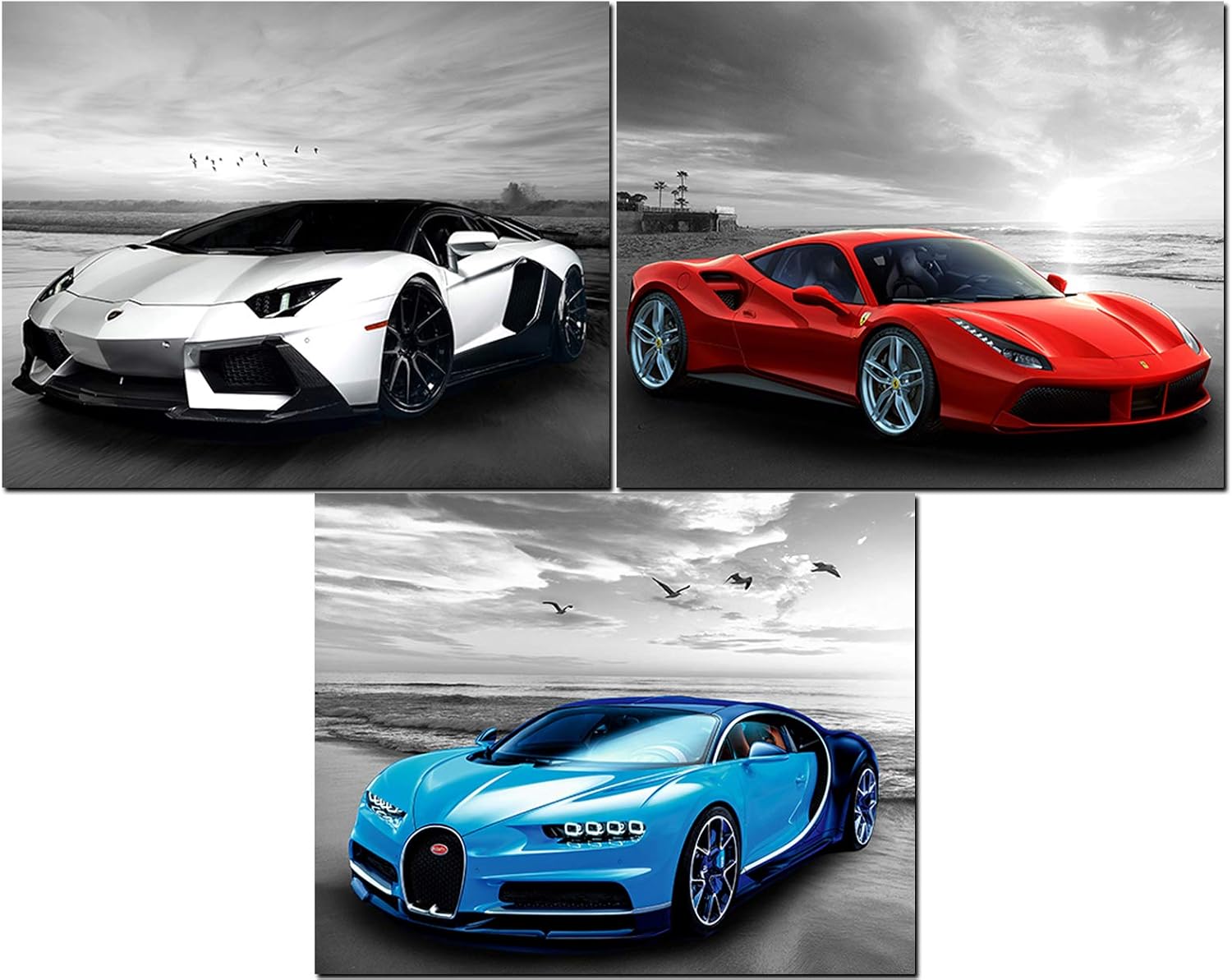 Car Posters Ferrari, Mclaren, Sports Car Wall