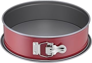 Kaiser Classic Plus Springform, mit Flachboden Ø 26 cm, runde Backform, auslaufsicher, antihaftbeschichtet, rot