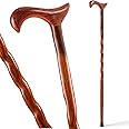 Brazos Handcrafted Wood Walking Cane, Twisted Cocobolo, Derby Style Handle, for Men & Women, Made in the USA, 37"