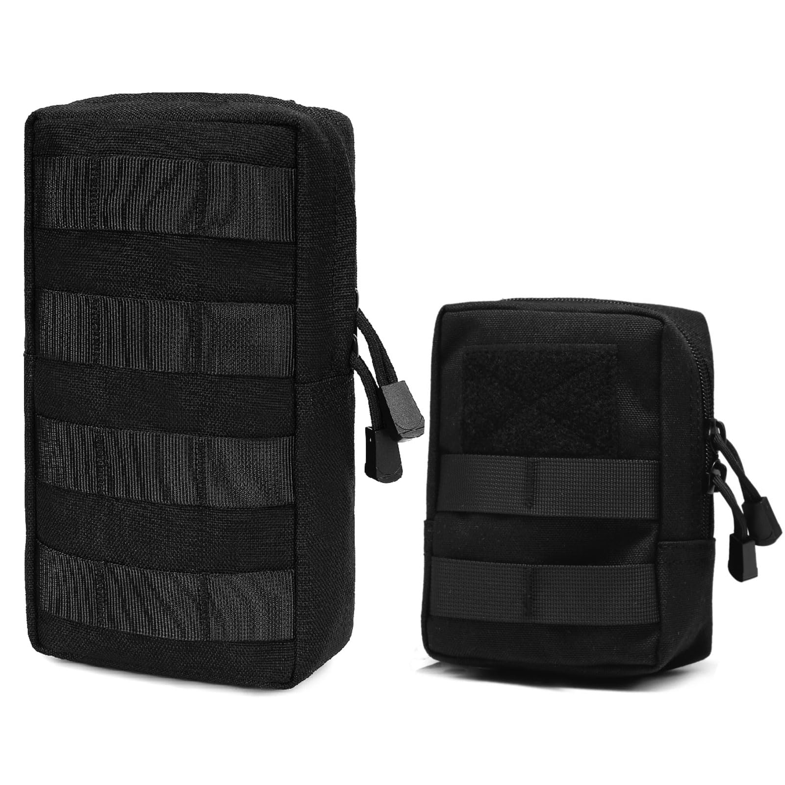 Azarxis Molle Tactical Pouch, Multi-Purpose Military Admin EDC Utility Pouch Backpack Accessories Gadget Tool Gear Organizer for Outdoor Hiking Camping Hunting Cycling Trekking Climbing (Black)