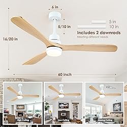 60" Outdoor Ceiling Fans with Lights and