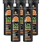 Auric Herbal Liver Support Supplement | Milk Thistle (Silymarin), Turmeric, Garlic, Ginger for Liver Health Advanced Detox & Cleansing Formula for Active Liver | 100 Tablets | Plant Based Gluten-Free