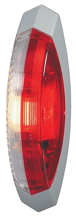 HELLA 2XS 008 479-011 Umrissleuchte, Anbau rechts, 12 V, C5W, rot/glasklar