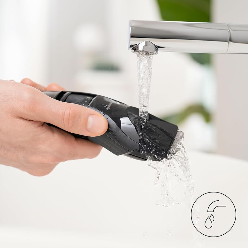 ER-GC53-K503 Cortadora de Cabello para Hombres, Trimmer Portátil Inalámbrica a Prueba De Agua, 19 Configuraciones de Longitud, 1 Accesorio, Operación Inalámbrica y con Cable, Negro