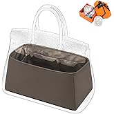 Dorrarium Silk Organizer for Hermes Birkin 20/25/30/35/40/45/50– Luxury Silky Smooth Tote Premium Handbag Insert Divider, Bag Shaper with Divider, Non-Slip Purse Inserter, Comes with Bonus Scarf