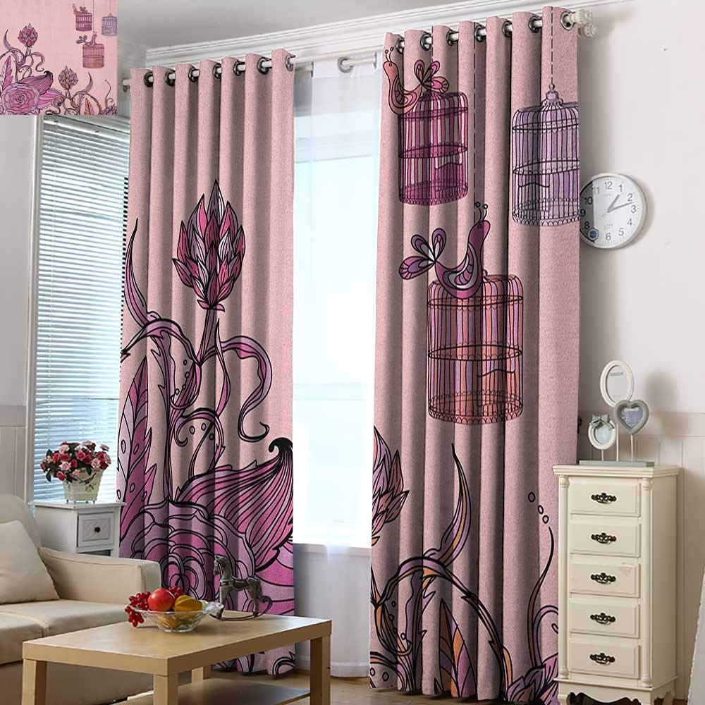 Amazon Com Curtains For Bedroom Orange And Pink Romantic