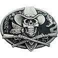 Ghost Skeleton Skull Belt Buckle for Men American Native Western Cowboy Belt Buckle
