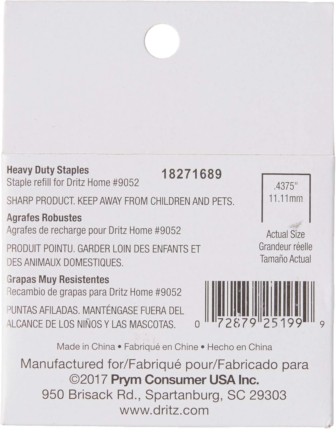 Dritz Home 9053 Heavy Duty Staples, 7/16-Inch (1000-Piece): Arts, Crafts & Sewing