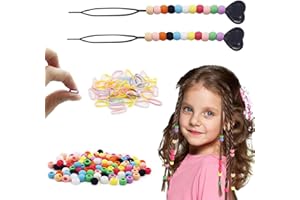 50pc Soft Colorful Silicone Hair Beads for Girls, Women's Hair Accessories for Braids, Perfect for Kids' Hairstyles - Bulk Po