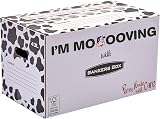 Bankers Box 10 Strong Moving Boxes 43L Large 51x29x29cm with Handles Cow Print view 1