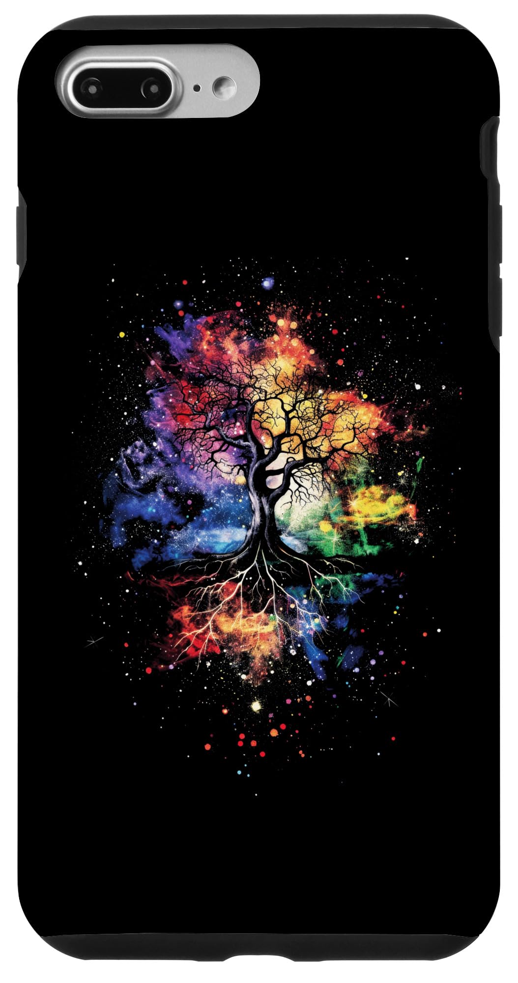 Binary Tree Galaxy Cosmic Psychedelic Rainbow Case for iPhone 7 Plus/8 Plus