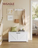 VASAGLE Storage Chest Bench 40x80x46 cm Cloud White LSB062T14 view 2