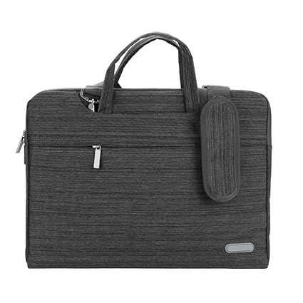 ITODA Laptop Bag Briefcase 15.6 Inch Computer Package Shoulder Packs Shock Absorber Large Capacity Business Document Messenger for Men and Women - Dark Grey