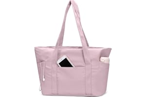 CTWWFS Tote Bag for Women, Travel Essentials Large Tote Bag with Zipper, Top Handle Handbag for Travel, Work